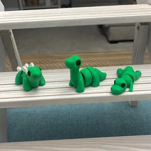 Miniature 3D Printed Dinosaur Desk Pet Figurines