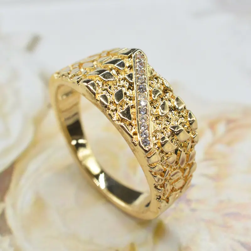 Men's Vintage Hip Hop Style Rhinestone Block Ring, Chunky Statement Rings, Rhinestone Decorated Ring, Luxury Jewelry for Daily Wear, Fashion Rings, Perfect Gift for Christmas Halloween Father's Day