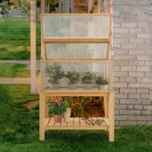 MCombo Portable Cold Frame Greenhouse, 0266 Flower Garden