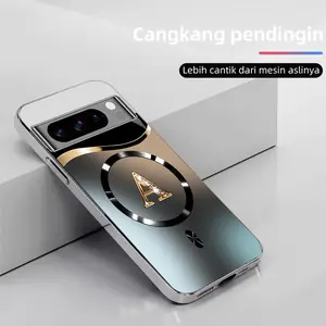 Suitable for [Google Pixel 8 Pro] high-end MagSafe phone case，The Latest Electroplated Glass Phone Cases—Choose from 26 Different Letters.YM99