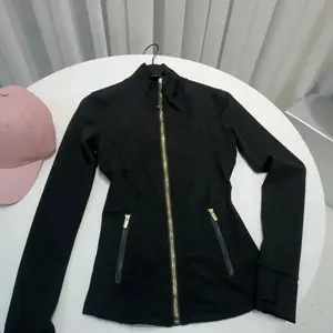 Rose Gold Jacket Third Generation No Mesh Slim Fit Thin Sport Fitness Yoga Wear Stand Collar Outerwear for Women