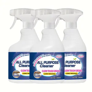 Anti-bacterial All Purpose Household Cleaner for Refrigerator Doors, Handles, Sinks & Tiles, Lemon Scent, Heavy Duty Kitchen Grease Remover