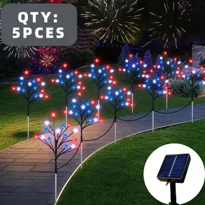 Five-pointed star decorative floor plug, [five-piece package] used for lawn, flower pot decoration, or as wall and desktop decoration.