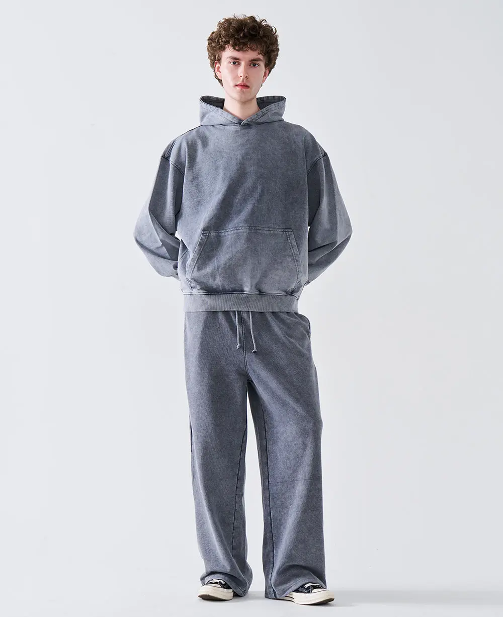14 OZ Oversized Acid Wash French Terry Sweatshirt