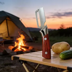 304 Stainless Steel Multi-Functional Peeler and Opener, Potato Peeler, Fruit Vegetable Knife, Asparagus and Sugarcane Knife