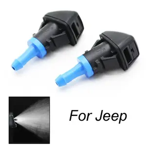 Windshield wiper washer nozzles. Suitable for 2010, 2009, and 2008 Jeep Compass models. Suitable for 2008-2016 Patriot models.