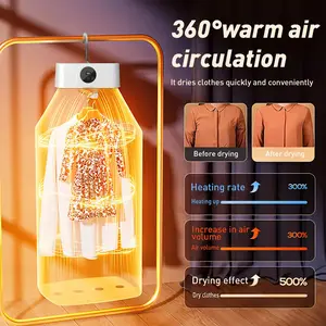 Portable Clothes Dryer with Timer Function for Travel Apartments, Dorms,Quick & Easy to Use Small Dryer w/Dry Bag, Suitable for Delicate Garment&Underwear!, Dorm Essentials, Apartment Laundry, Spacesaving Design, Efficient Drying Technology