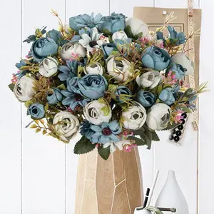 Artificial Rose Bud For Valentines Day Decor, 1 Count Faux Flower Bouquet, Silk Faux Flowers, Artificial Fake Flowers, Decorative Flowers & Plants For Home & Wedding Party Decoration, Spring Decor 2024, Roses Bouquet, Flower Design, Eternal Flower Bouquet