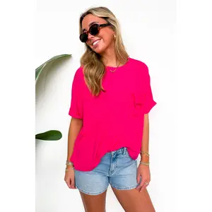 Soft Structure Relaxed Ribbed Pocket Top - BACK IN STOCK