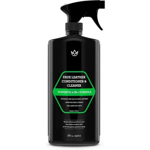 Faux Leather Cleaner & Conditioner - Keep Seats, Jackets, Handbags, Couches, Shoes, Boots &  Looking - 18fl oz