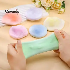 Vanvene Squishies Stress Balls | 6cm Rainbow Shapeable Vacuum Squeeze Fidget Toy for Anxiety Relief, Desk Toys & Party Favors