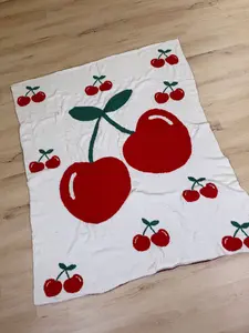 Cherry Throw Blankets