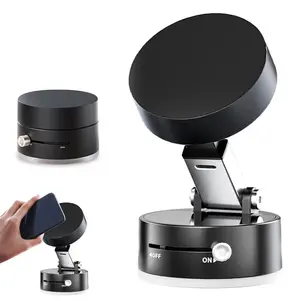 Magnetic Phone Holder, Universal Smartphone Holder, Portable Vacuum Suction Cup Phone Holder, Foldable & Adjustable Phone Mount for Living Room, Car, Kitchen, Bathroom