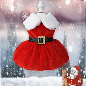 Small Middle Dogs Christmas Dog Dresses Clothes Summer Christmas Cosplay Cat Pet Dog Dress Fancy Princess Puppy Winter Dress Does not apply