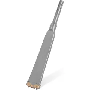 SDS Plus Shank Four-Tooth Chisel, 7.85 Inch Long Round Shank Alloy Steel Hammer Drill Chisel, Four-Prong Flat Chisel, Ideal for Tile Concrete Brick Stone Masonry