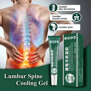 2-Pack Lumbar Spine Relief Gel 20g/20ml Cooling Soothing Analgesic Gel for Back Pain Relief Muscle Pain Sprains Neck Tension Alcohol Free Fast Absorbing Non Greasy Unisex