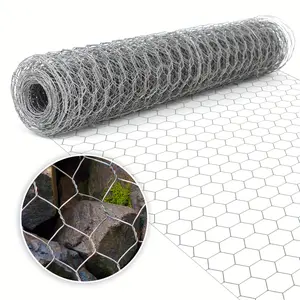 Outdoor Chicken Wire Mesh Galvanized Steel Hex Netting For Coop, Rabbit Cage, Garden Fence & DIY Crafting