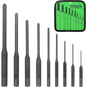 9-Pieces Roll Pin Punch Set, Removing Repair Tool with Holder for Automotive, Watch Repair,Jewelry and Craft
