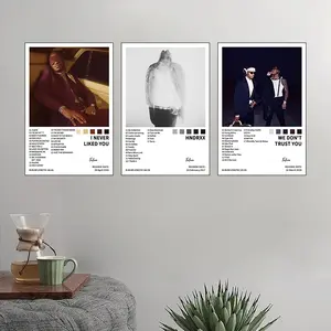 3-piece set: FUTURE/WE DON'T TRUST YOU/I NEVER LIKED YOU/HNDRXX. Canvas wall art posters, Unframed art print, featuring music album covers, R&B pop style decoration, suitable for bedrooms, offices, living rooms, music lovers, hip-hop fans, frameless