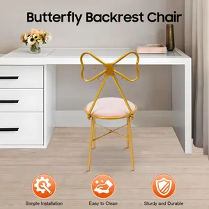 Trending Sturdy Butterfly Chair - 220lbs Load & Soft Flannelette Cushion for Salon/Nail Studio