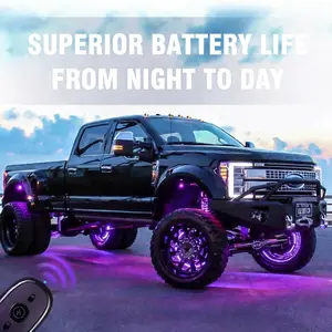 Universal Wireless RGB LED Safety Lights - USB Rechargeable Multi-Color Atmosphere Lamps for Bikes, Drones, Helmets & Outdoor Night Visibility (2/4/8 Pcs) Greenish Spring