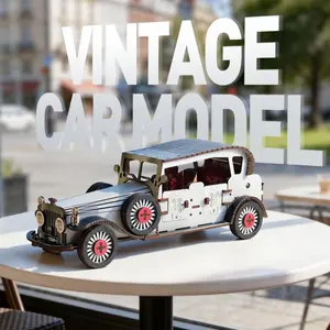 1 set, 3D wooden vintage car model kit – light luxury retro style, movable doors, realistic interior. Perfect for DIY enthusiasts, model collectors, relaxing & brain-teasing activities, study/desk decoration, and creative gift giving.