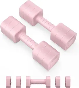 Adjustable Dumbbell Set of 2, Adjustable Weight set, Anti-slip Handle, 3 in 1 Free Weights Dumbbells Set for women at home, 2.2lb, 3.6lb, 5lb, for Home, Office, Gym Exercise Training