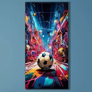 1 set of DIY diamond painting kit, 5D diamond art set, DIY decorations football, street, neon mosaic, diamond art, DIY art home decor, Diamond Pattern Design