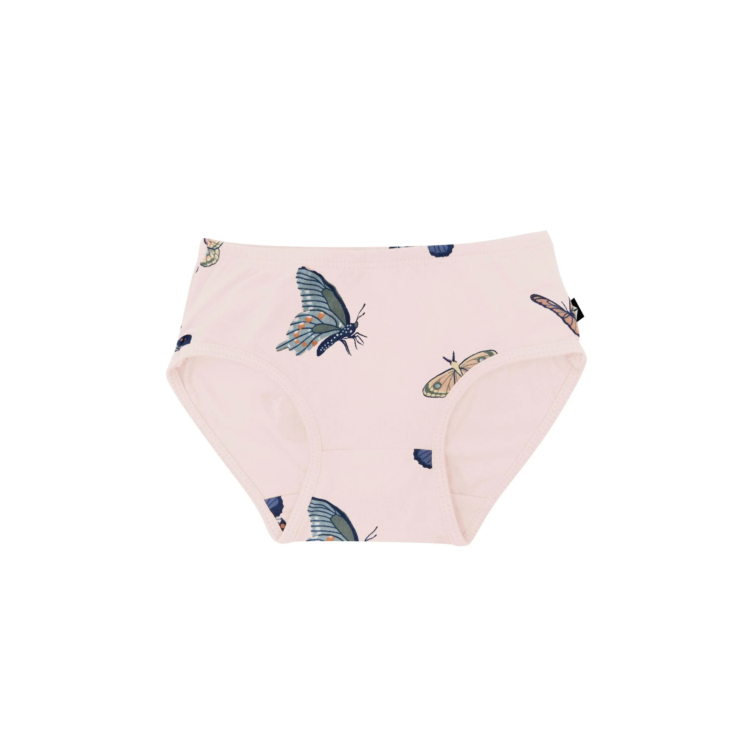 Women's Bamboo Rayon Spandex Panties - Blush Butterfly Print, Naturally Antibacterial, Breathable, Comfortable Fit All-Natural Underwear for Women