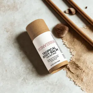 SKINVERA Tropical Body Balm Aloe Calendula 100g - Deeply Moisturizing Plant-Based Formula with Orange Lemon Mandarin & Ginger Oils for Dry Skin Care Scented Rice Moisturizers Lotion Moisture Flower  Hydrating Peel