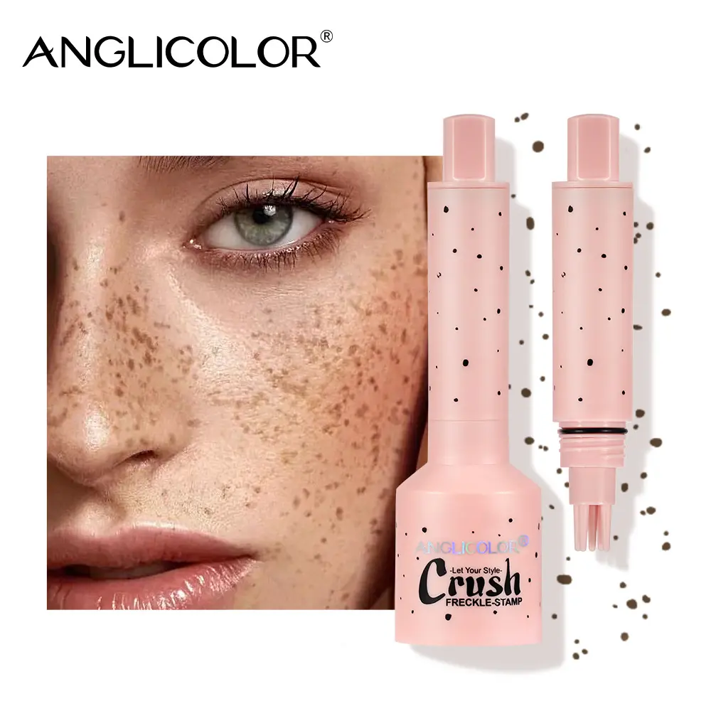Realistic Freckle Stamp with 5 Prongs for Natural Dot Placement, Quick Application Faux Freckle Pen ,freckle makeup pen ,freckle stamp pen Flawless Water Proof