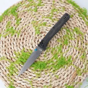 1pc 417 folding knife, carbon fiber handle, lightweight pocket knife, high-quality fruit knife
