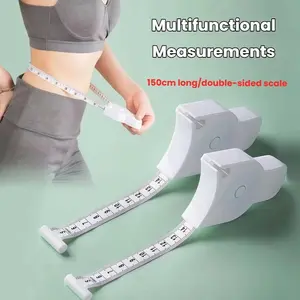 Portable Soft Ruler, Flexible Non-Irritating, One-Click Bounce Back, Easy Waist and Arm Measurement, Suitable for Fitness Shaping