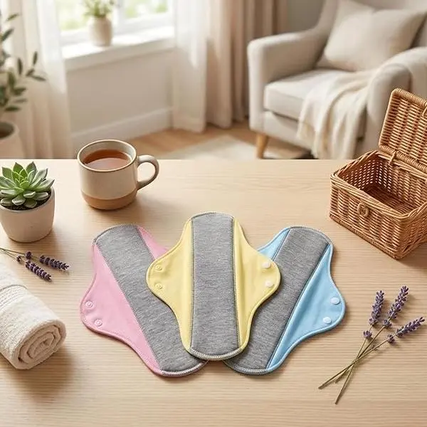 4pcs-Leak-Proof Washable Incontinence Pads & Reusable Washable Sanitary Pads, Breathable Cotton Bed Protectors, Graphene Washable Menstrual Pads, Reusable Incontinence Bed Pads, Cost-Effective Washable Incontinence Pad Daily Dry Protection
