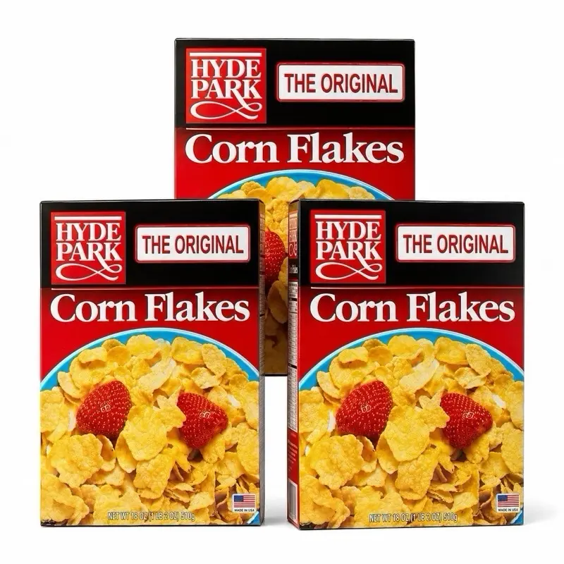 Hyde Park The Original Corn Flakes Cereal 18 oz (510 g)-Pack of 3