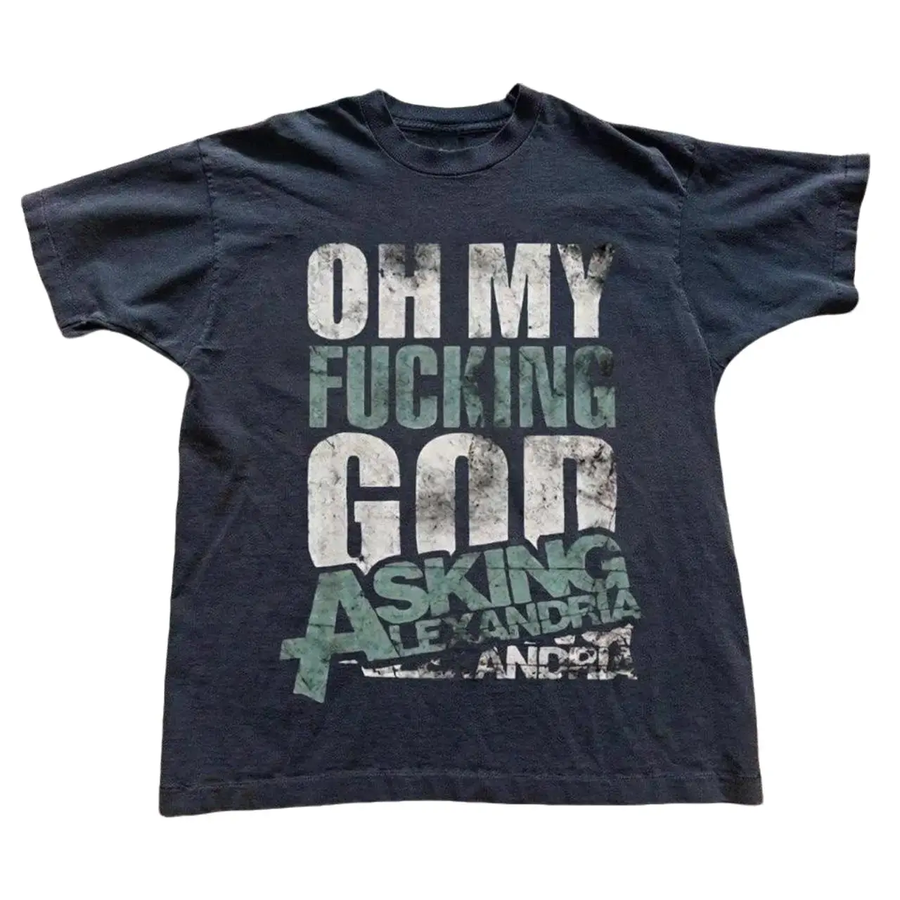 Asking Alexandria Oh My Fucking God T-Shirt, Vintage Metalcore Band Graphic Tee, Distressed Rock Concert Shirt, Y2K Alternative Music Streetwear, Fan Gift