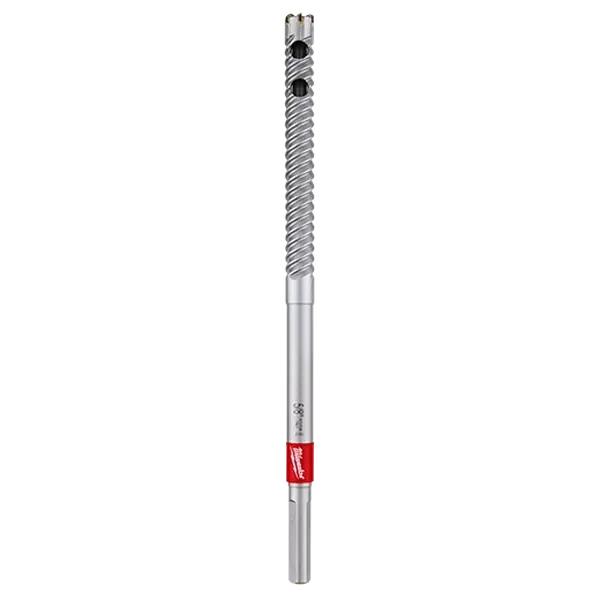 Milwaukee 48-20-6778 Single Carbide Tip Rebar Cutter, Straight Shank, 5/8 in x 12 in, Debris Channel, 10x Faster Drilling Speeds