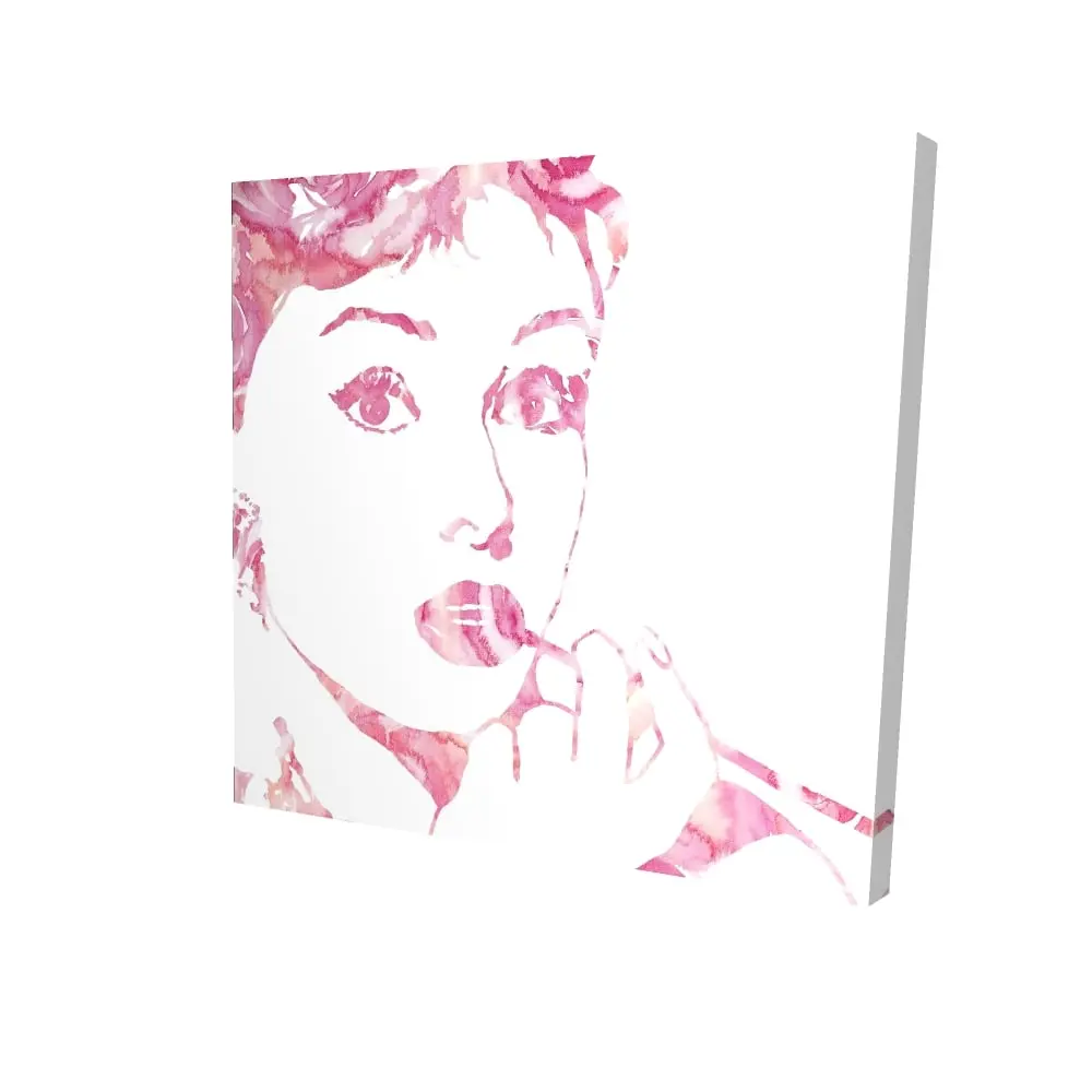 Begin Home Decor 2080-2424-FI19-2 24 x 24 in. Glamor Audrey Hepburn Retro Canvas - Womens Bedroom Decor