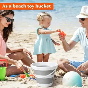 Foldable Portable Water Bucket, Outdoor Fishing Camping Car Wash Bucket, Multifunctional Cleaning Storage Bucket for Home Kitchen Bathroom