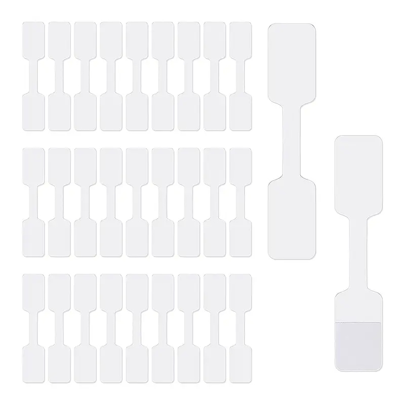 500Pcs Blank Jewelry Price Tags Stickers Label for Necklace Earring Identify Rectangle