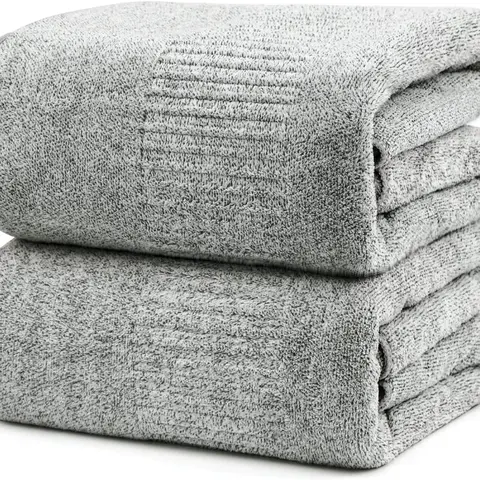 SEISSO Bath Towels, Extra Absorbent & Quick Drying Towels for Bathroom, Viscose Made from Bamboo Soft Bath Sheet (35 x 63inch), Premium Towel Multipurpose Use for Fitness, Spa, Yoga, Grey  Home Goods