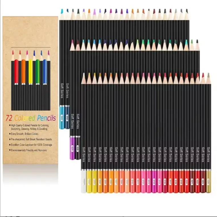 72 Premium Colored Pencils for Adult Coloring Books & Back to School Supplies – Vibrant, Ultra-Soft Core Smooth Drawing, Sketching, Blending & Shading Pencils – Perfect Arts & Crafts Gift Kit for Kids & Beginners