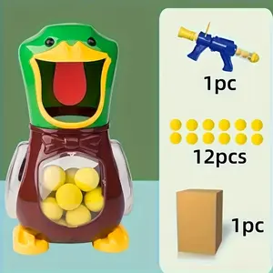 New Duck Hunting Prophecy, Fun Shooting Score Game, Air-Powered Competition Battle Set Eva Balls, 1 Launcher & 12 Eva Balls, Outdoor Interactive Games, Interactive Gameplay