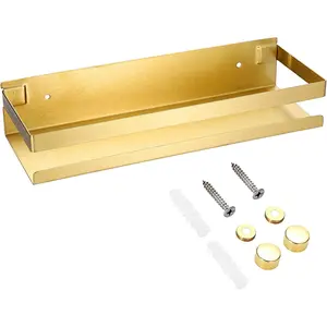 12 Inch  Shower Shelf Stainless Steel Shower  Bathroom Shower Rack Shower Baskets, Rust Proof Metal Kitchen Storage  Floating Shelves Wall Mount Rectangular Corner Shower Shelf