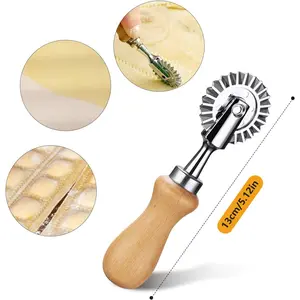 Pastry Cutter Wheel, Easy Dough Cutting Tool, Perfect for Ravioli, Cookies, Pizza & Homemade Baking Fun