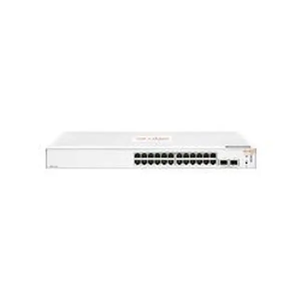 HP JL812A-ABA Aruba IOn 1830 Managed Desktop Network Switch - 24+2 Port (24G, 2 Gigabit SFP), Internal, 8 lbs, 7.8 w (Idle), 19.00 w (Max), DoS Attack Prevention, for Small Biz