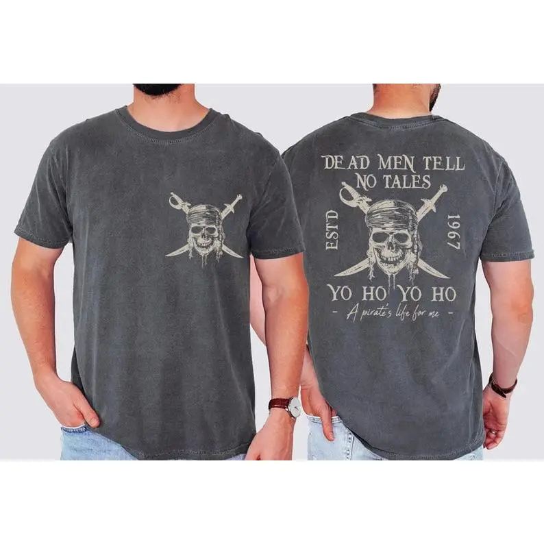 Pirate Life Inspired Vintage Comfort Colors® T-Shirt, Retro 90s Buccaneer Graphic Tee, “A Pirate Life for Me” Theme Park Style Unisex Vacation Shirt Gift