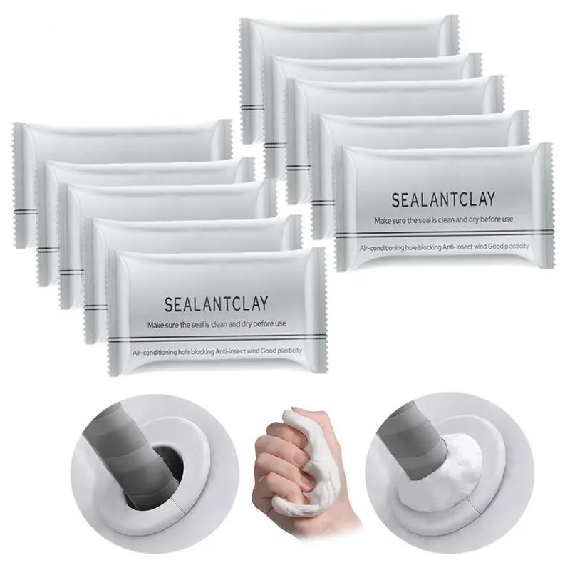 Waterproof Hole Filling Compound, Fast Acting Repair Putty for Wall Crack & Hole Plugging, Multi-Scenario Sealing Paste for Pipe Joints, Wall Openings and Air Conditioner Hole Waterproof Blocking