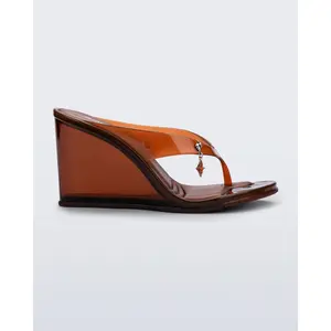 Melissa Nabeela Wedge Sandals with Transparent Heel and Starry Design