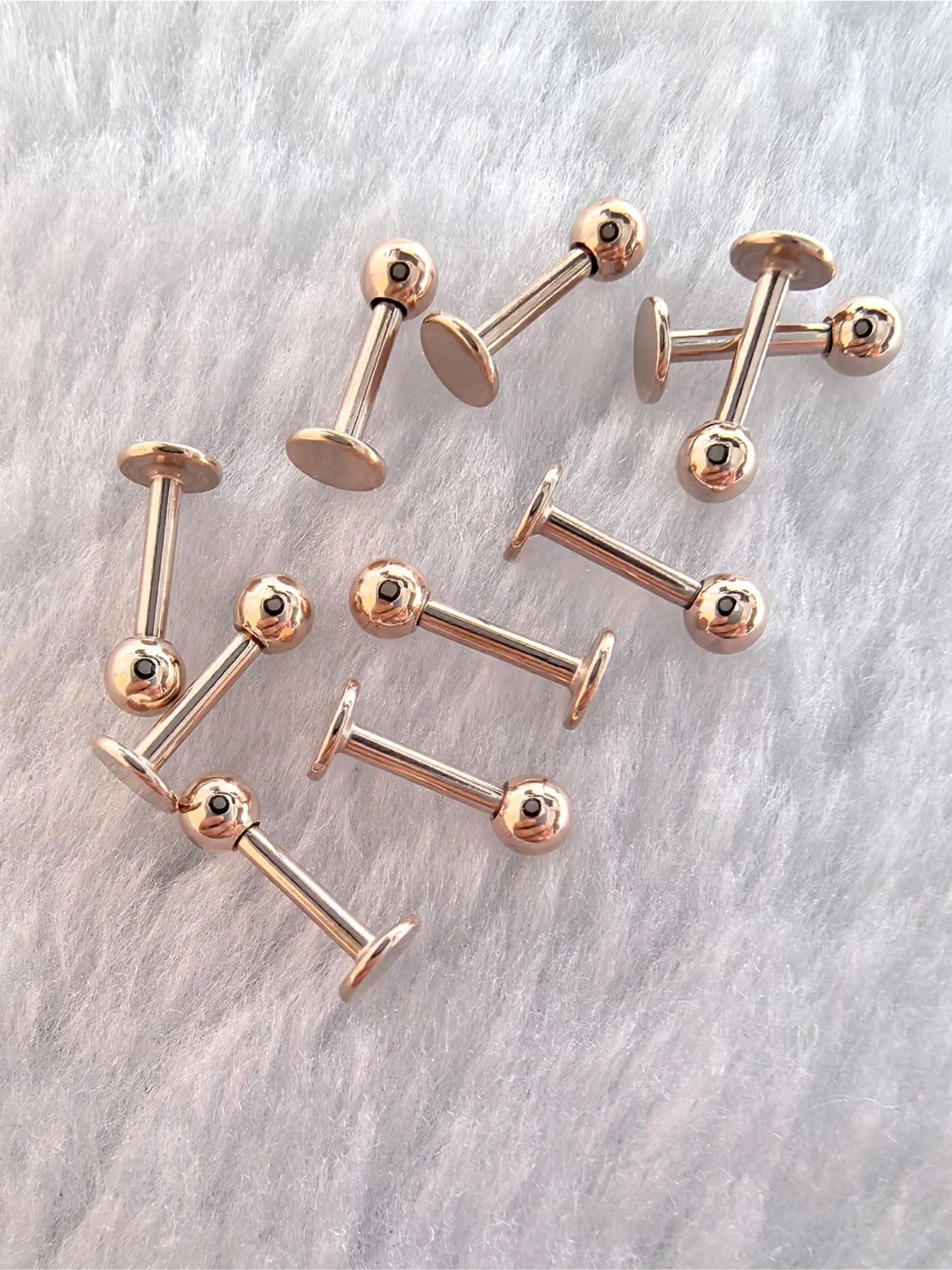 10pcs 16G Stainless Steel Labret Lip Piercing Stud Bar Ball Ear Helix Cartilage Earrings Belly Button Ear Tragus Piercing Body Jewelry Nose Jewelry Piercing Earrings Studs